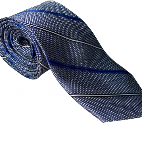 Black Regimental Striped Tie