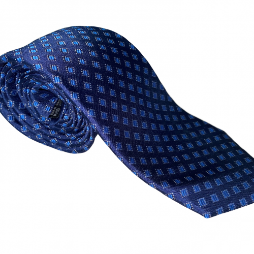 Blue on Blue Geometric Tie