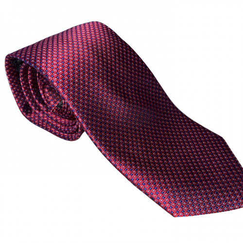 Red Neat Patterned Tie